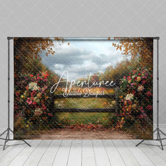 Aperturee - Aperturee Sky Garden Fence Floral Natural Scenery Backdrop