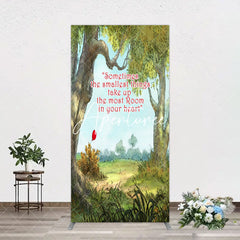 Aperturee - Aperturee Slogan Wild Green Forest Landscape Arch Backdrop