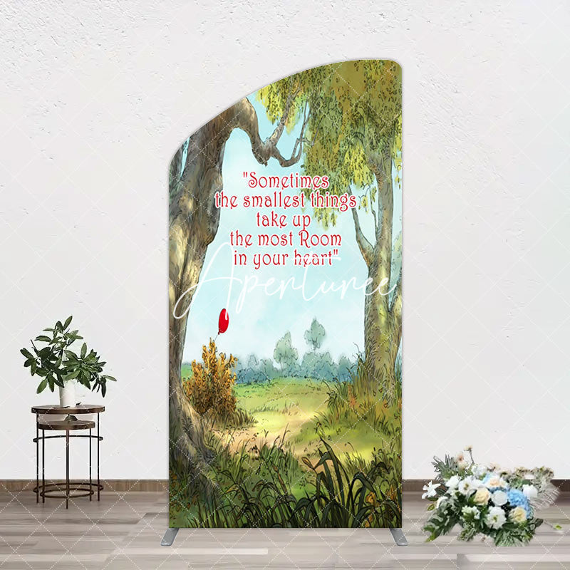 Aperturee - Aperturee Slogan Wild Green Forest Landscape Arch Backdrop