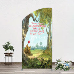 Aperturee - Aperturee Slogan Wild Green Forest Landscape Arch Backdrop