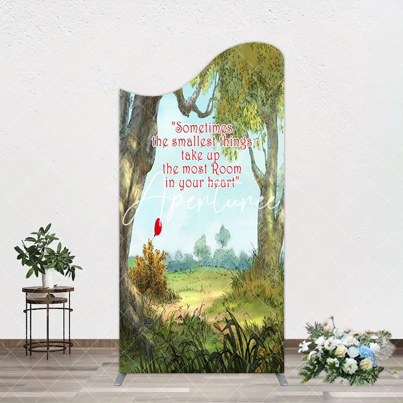 Aperturee - Aperturee Slogan Wild Green Forest Landscape Arch Backdrop