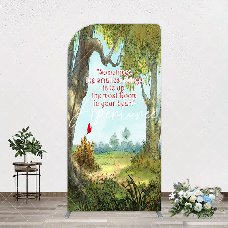 Aperturee - Aperturee Slogan Wild Green Forest Landscape Arch Backdrop