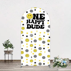 Aperturee - Aperturee Smile Emoticon One Happy Dude Birthday Arch Backdrop