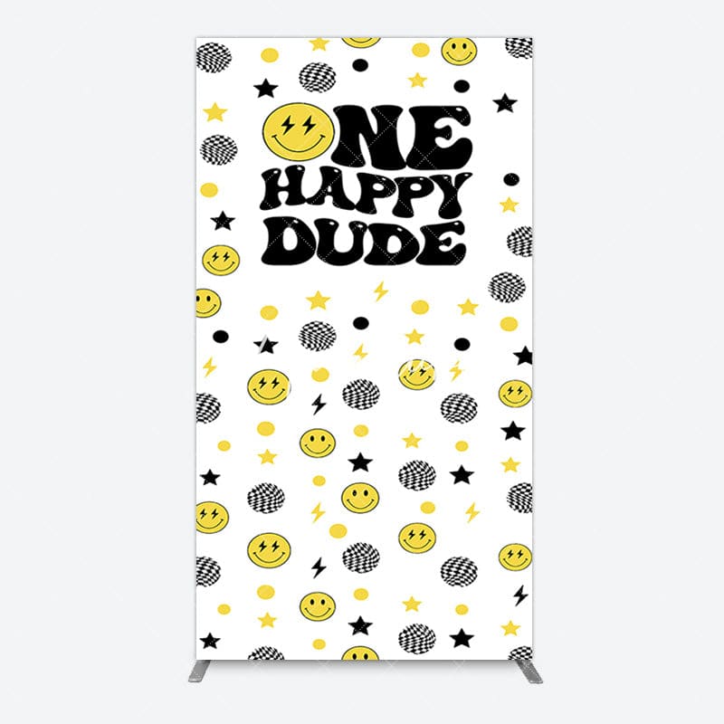 Aperturee - Aperturee Smile Emoticon One Happy Dude Birthday Rectangle Backdrop