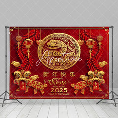 Aperturee - Aperturee Snake Chinese New Year Red Spring Festival Backdrop