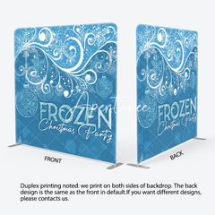 Aperturee - Aperturee Snow Ball Frozen Christmas Tension Fabric Backdrop