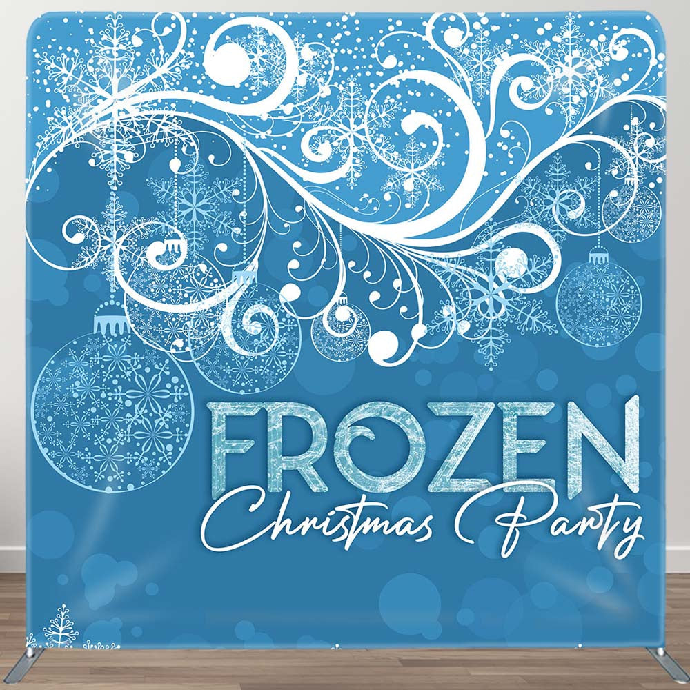 Aperturee - Aperturee Snow Ball Frozen Christmas Tension Fabric Backdrop