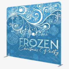 Aperturee - Aperturee Snow Ball Frozen Christmas Tension Fabric Backdrop