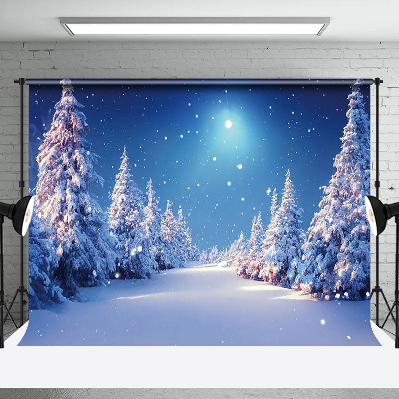 Aperturee - Aperturee Snowflake Bule Sky Peaceful Winter Backdrop