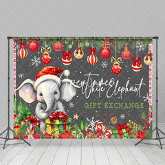 Aperturee - Aperturee Snowflake Grey White Elephant Gift Exchange Backdrop