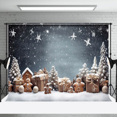 Aperturee - Aperturee Snowflake Holiday Night Christmas Scene Backdrop