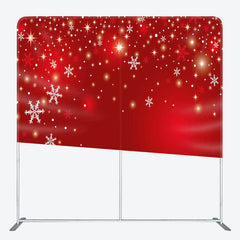 Aperturee - Aperturee Snowflake Red Theme Fabric Backdrop Cover for Birthday