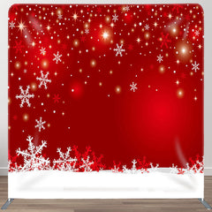 Aperturee - Aperturee Snowflake Red Theme Fabric Backdrop Cover for Birthday