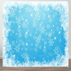 Aperturee - Aperturee Snowflake Winter Christmas Square Arch Fabric Backdrop