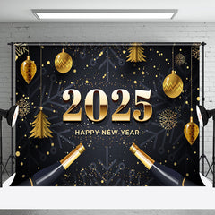 Aperturee - Aperturee Snowflakes Pendant Champagne 2025 New Year Backdrop