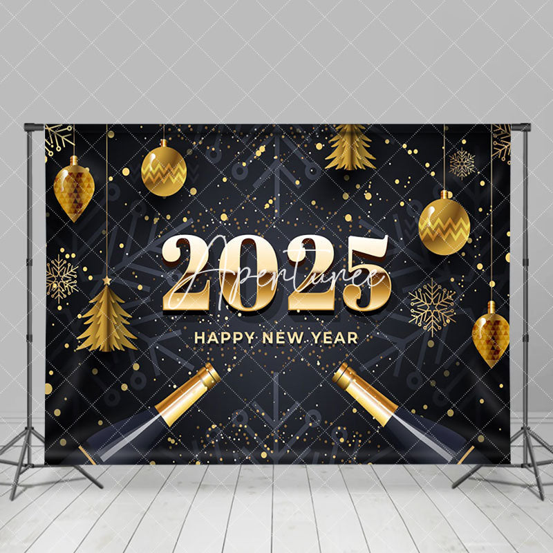 Aperturee - Aperturee Snowflakes Pendant Champagne 2025 New Year Backdrop