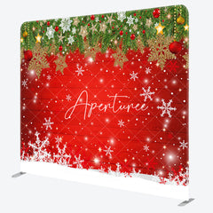 Aperturee - Aperturee Snowy Christmas Shiny Snowflake Pillow Case Backdrop