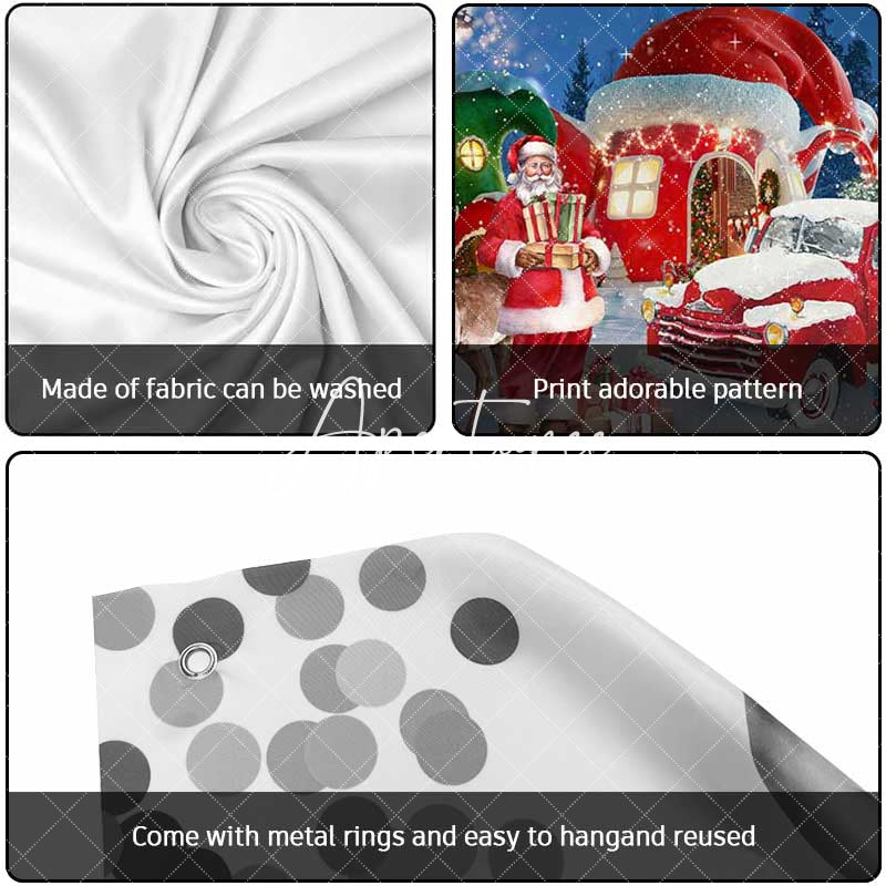 Aperturee - Aperturee Snowy Festive Christmas Paradise Garage Door Banner