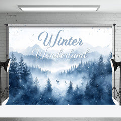 Aperturee - Aperturee Snowy Forest Winter Wonderland Christmas Backdrop