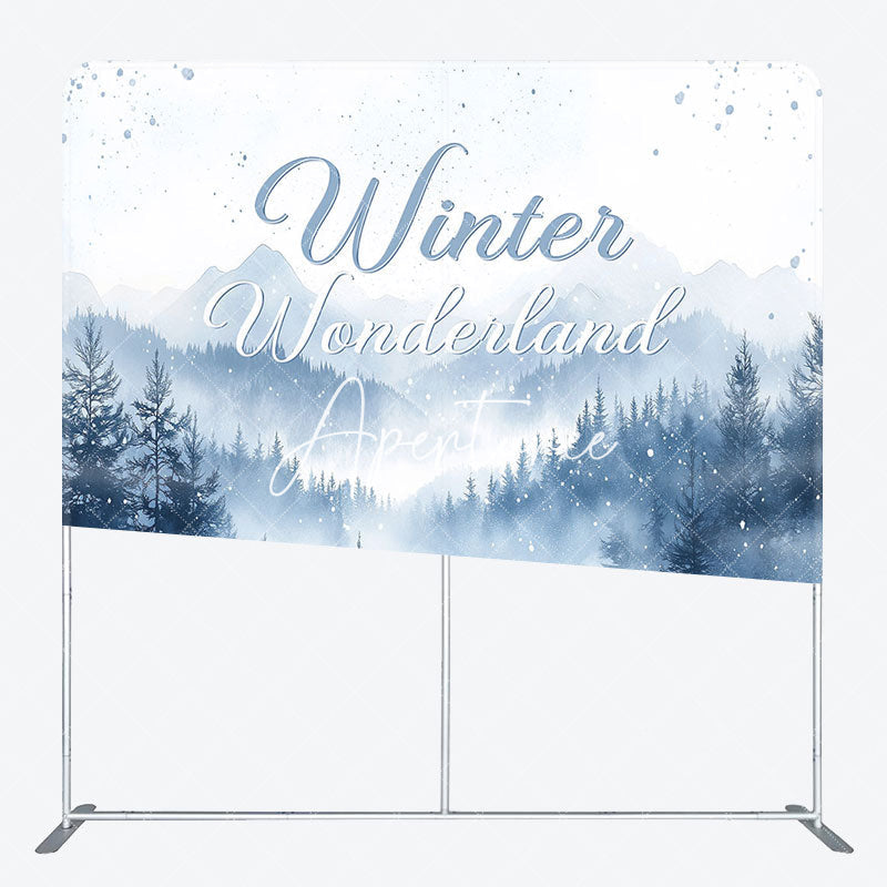 Aperturee - Aperturee Snowy Forest Winter Wonderland Xmas Tension Backdrop