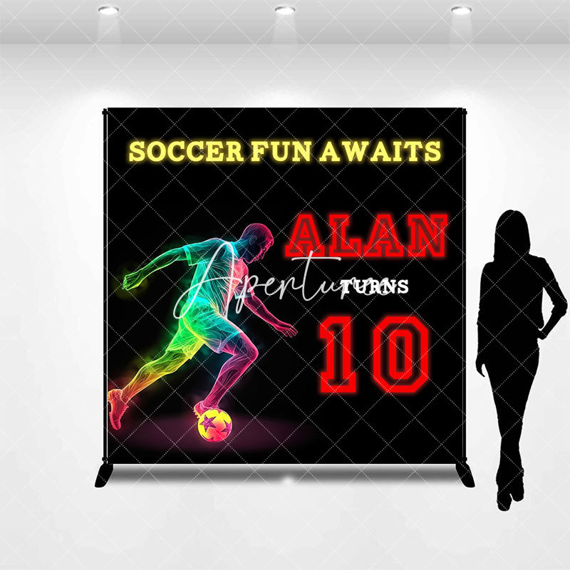 Aperturee - Aperturee Soccer Fun Awaits Football Custom 10th Backdrop