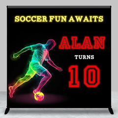 Aperturee - Aperturee Soccer Fun Awaits Football Custom 10th Backdrop