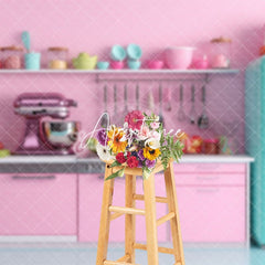 Aperturee - Aperturee Soft Pink Kitchen Display Photography Backdrop