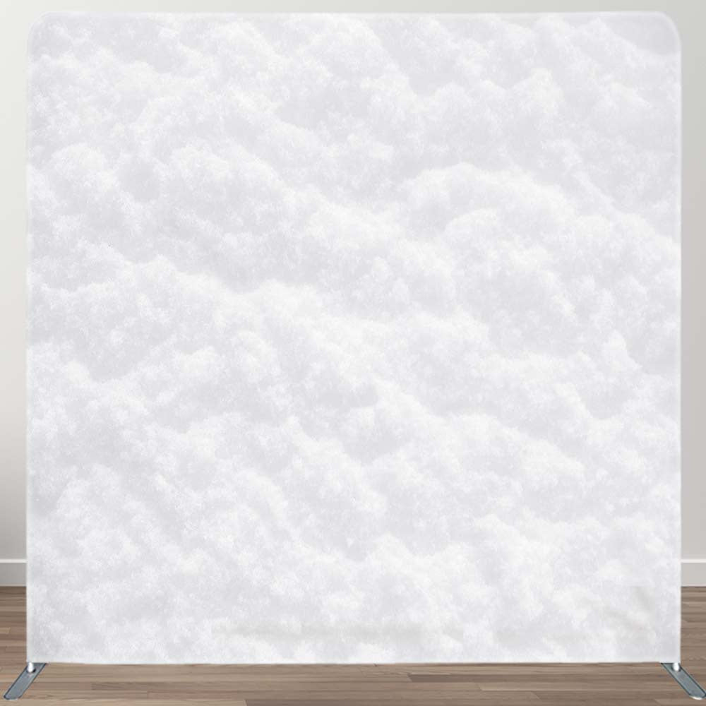 Aperturee - Aperturee Soft White Snow Texture Xmas Pillow Case Backdrop