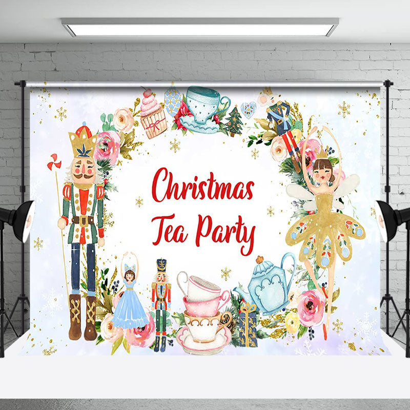 Aperturee - Aperturee Soldiers Cake Desserts Christmas Tea Party Backdrop