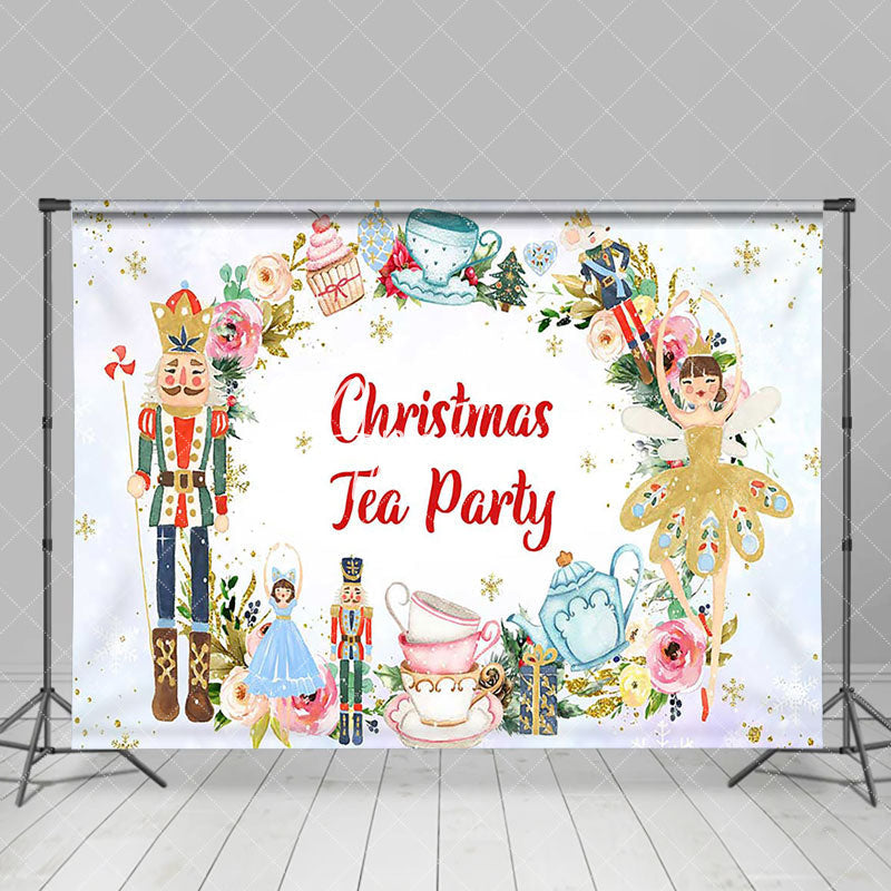 Aperturee - Aperturee Soldiers Cake Desserts Christmas Tea Party Backdrop