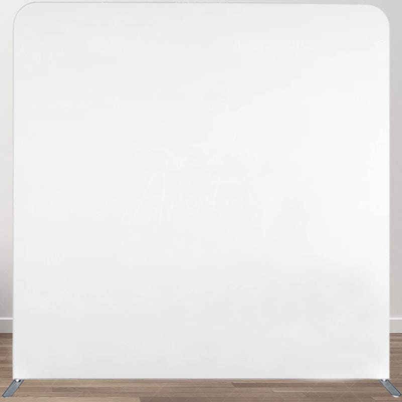 Aperturee - Aperturee Solid Color White Photo Booth Square Pillow Case Backdrop