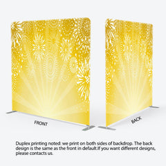 Aperturee - Aperturee Spark Shining Yellow Fabric Party Backdrop Cover