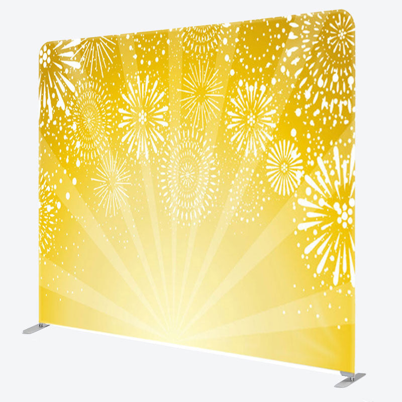 Aperturee - Aperturee Spark Shining Yellow Fabric Party Backdrop Cover