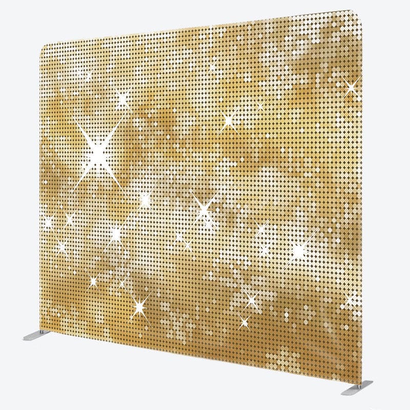 Aperturee - Aperturee Sparkle Gold Sequins Dance Party Pillow Case Backdrop
