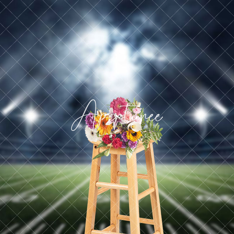 Aperturee - Aperturee Sparkle Spotlight Sports Field Nfl Playoffs Backdrop