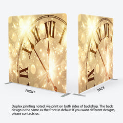 Aperturee - Aperturee Sparkling Clock Bokeh Gold Fabric Party Backdrop Cover