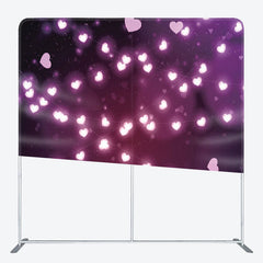 Aperturee - Aperturee Sparkling Purple Heart Bokeh Valentines Day Backdrop