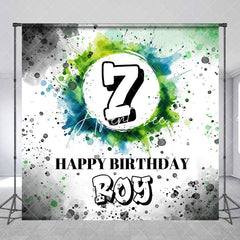 Aperturee - Aperturee Splash Watercolor Sport Custom Name Birthday Backdrop