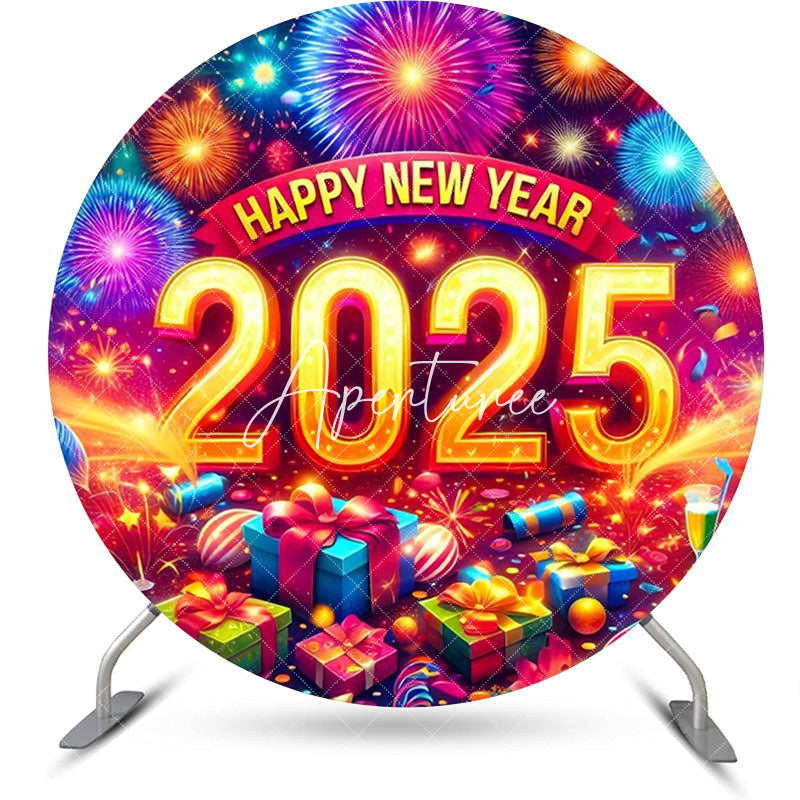 Aperturee - Aperturee Splendour 2025 Happy New Year Party Round Backdrop