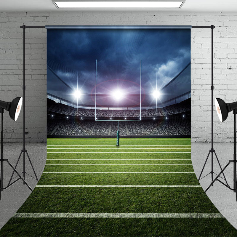 Aperturee - Aperturee Spotlight Green Field Nfl Sports Sweep Backdrop