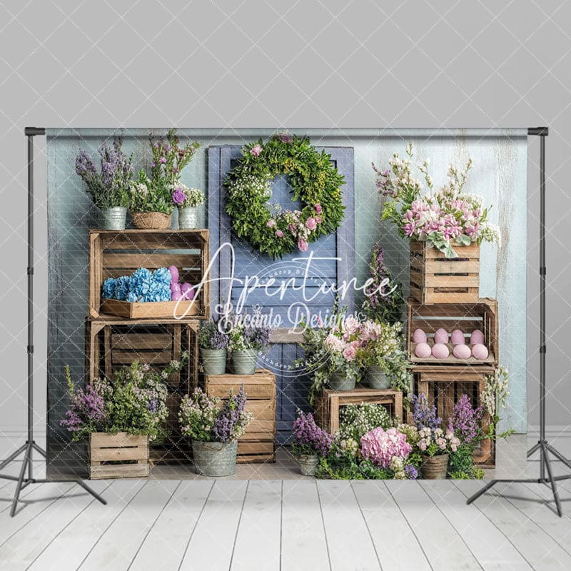 Aperturee - Aperturee Spring Floral Display Multi Tiered Planters Backdrop