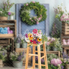 Aperturee - Aperturee Spring Floral Display Multi Tiered Planters Backdrop