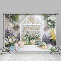 Aperturee - Aperturee Spring Floral Easter Egg Display Festive Backdrop