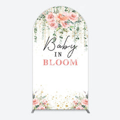 Aperturee - Aperturee Spring Floral Greenery Baby In Bloom Arch Backdrop