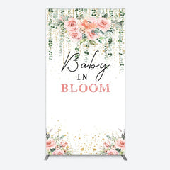 Aperturee - Aperturee Spring Floral Greenery Baby In Bloom Rectangle Backdrop