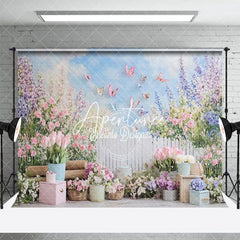 Aperturee - Aperturee Spring Flower Bouquet Display Photography Backdrop