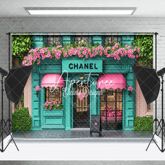 Aperturee - Aperturee Spring Green Pink Chanel Store Architecture Backdrop