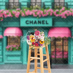 Aperturee - Aperturee Spring Green Pink Chanel Store Architecture Backdrop