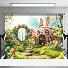 Aperturee - Aperturee Spring Greenery Garden Rabbit Hutch Easter Backdrop