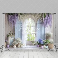 Aperturee - Aperturee Spring Indoor Scene Floral Decoration Linda Backdrop